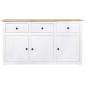 vidaXL Μπουφές Λευκός 135 x 40 x 80 εκ. από Ξύλο Πεύκου Σειρά Panama