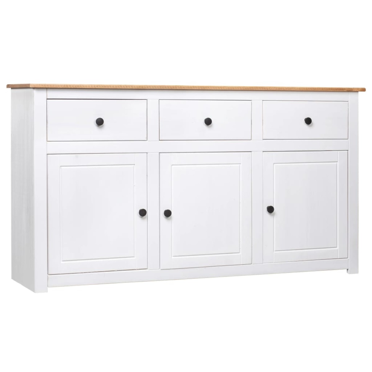 vidaXL Μπουφές Λευκός 135 x 40 x 80 εκ. από Ξύλο Πεύκου Σειρά Panama