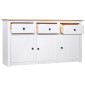 vidaXL Μπουφές Λευκός 135 x 40 x 80 εκ. από Ξύλο Πεύκου Σειρά Panama