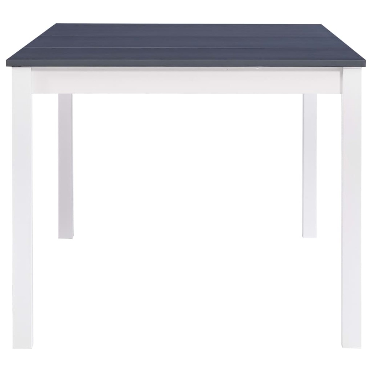vidaXL Τραπεζαρία Λευκή / Γκρι 180 x 90 x 73 εκ. από Ξύλο Πεύκου