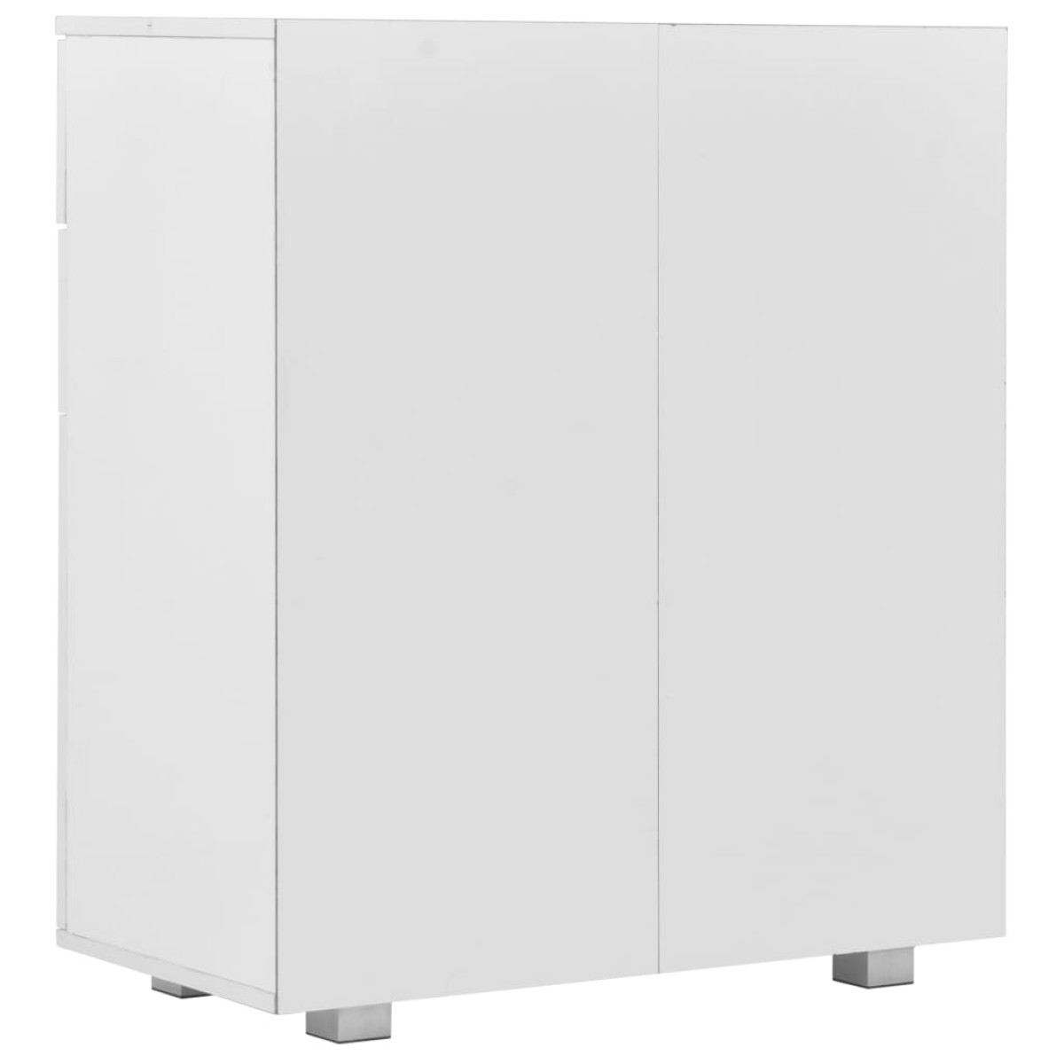 vidaXL Μπουφές Ψηλός Γυαλιστερός Λευκός 71 x 35 x 80 εκ. Μοριοσανίδα