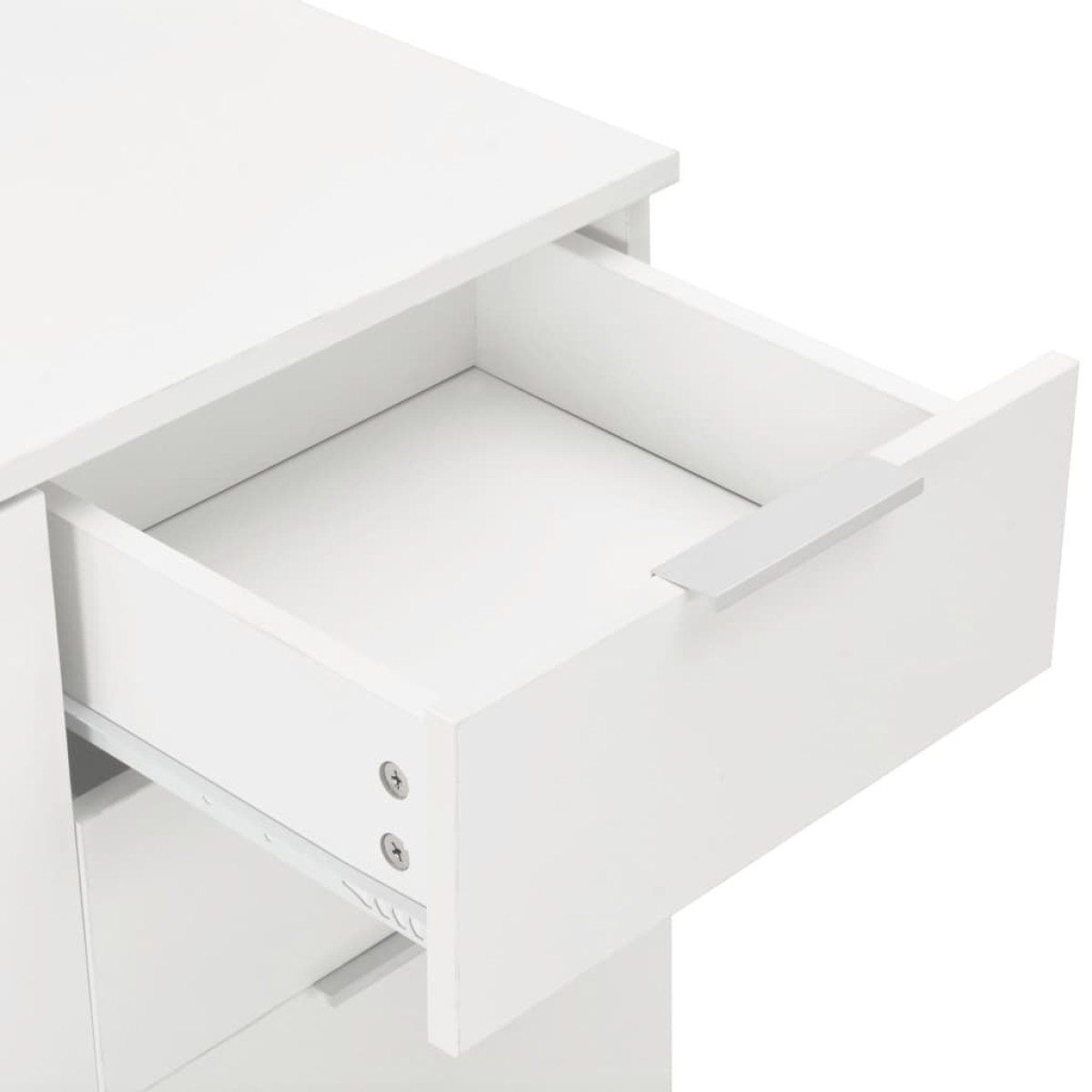 vidaXL Μπουφές Ψηλός Γυαλιστερός Λευκός 71 x 35 x 80 εκ. Μοριοσανίδα