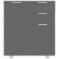 vidaXL Μπουφές Ψηλός Γυαλιστερός Γκρι 71x35x80 εκ. Μοριοσανίδα