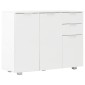 vidaXL Μπουφές Γυαλιστερός Λευκός 107x35x80,5 εκ.