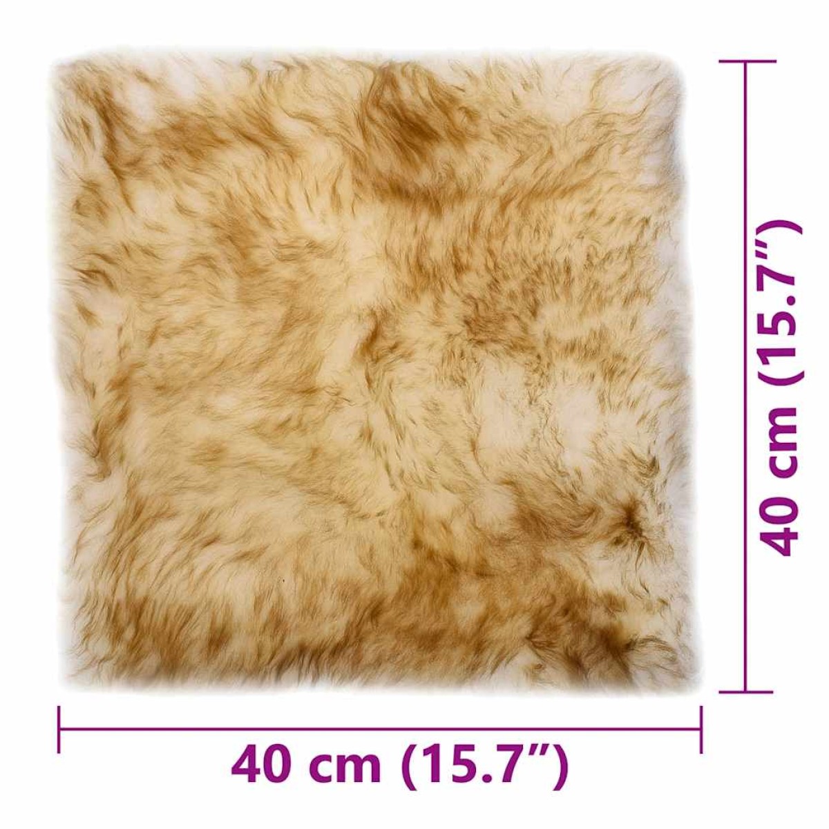 vidaXL Μαξιλάρια Καρέκλας 2 τεμ. Καφέ Μελανζέ 40x40 εκ. Δέρμα Προβάτου