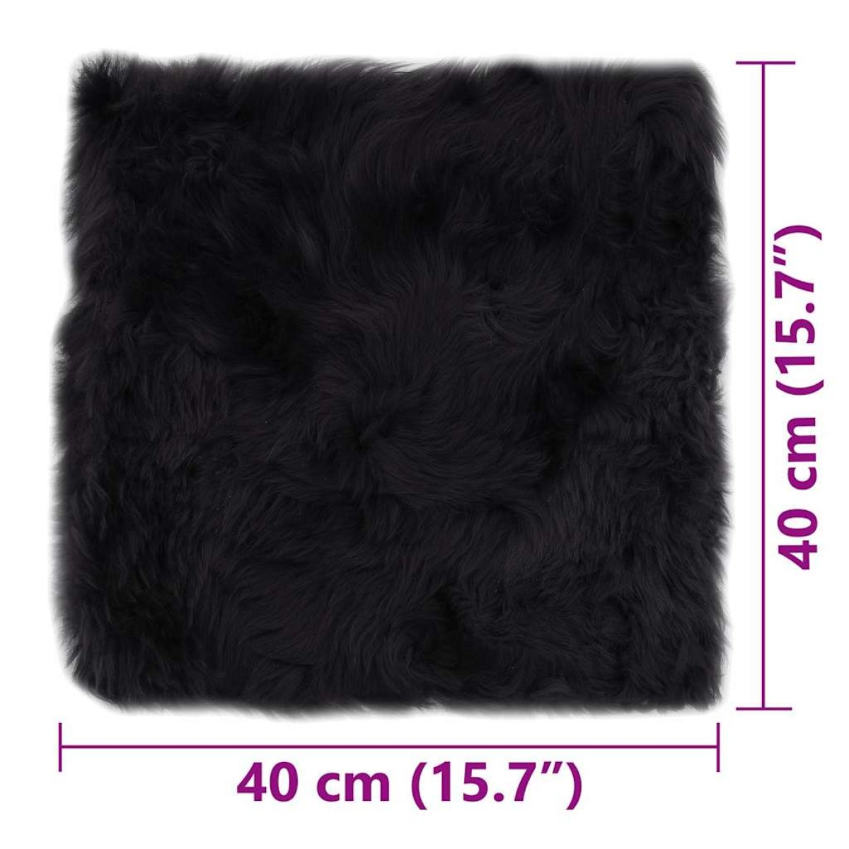 vidaXL Μαξιλάρια Καρέκλας 2 τεμ. Σκούρο Γκρι 40x40 εκ. Δέρμα Προβάτου