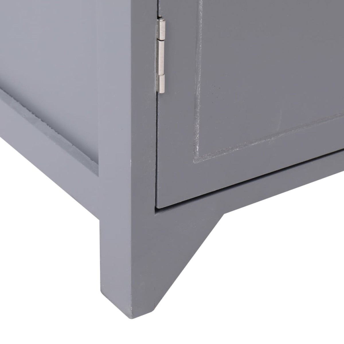 vidaXL Ντουλάπι Μπάνιου Γκρι 46x24x116 εκ. από Ξύλο Παυλώνιας