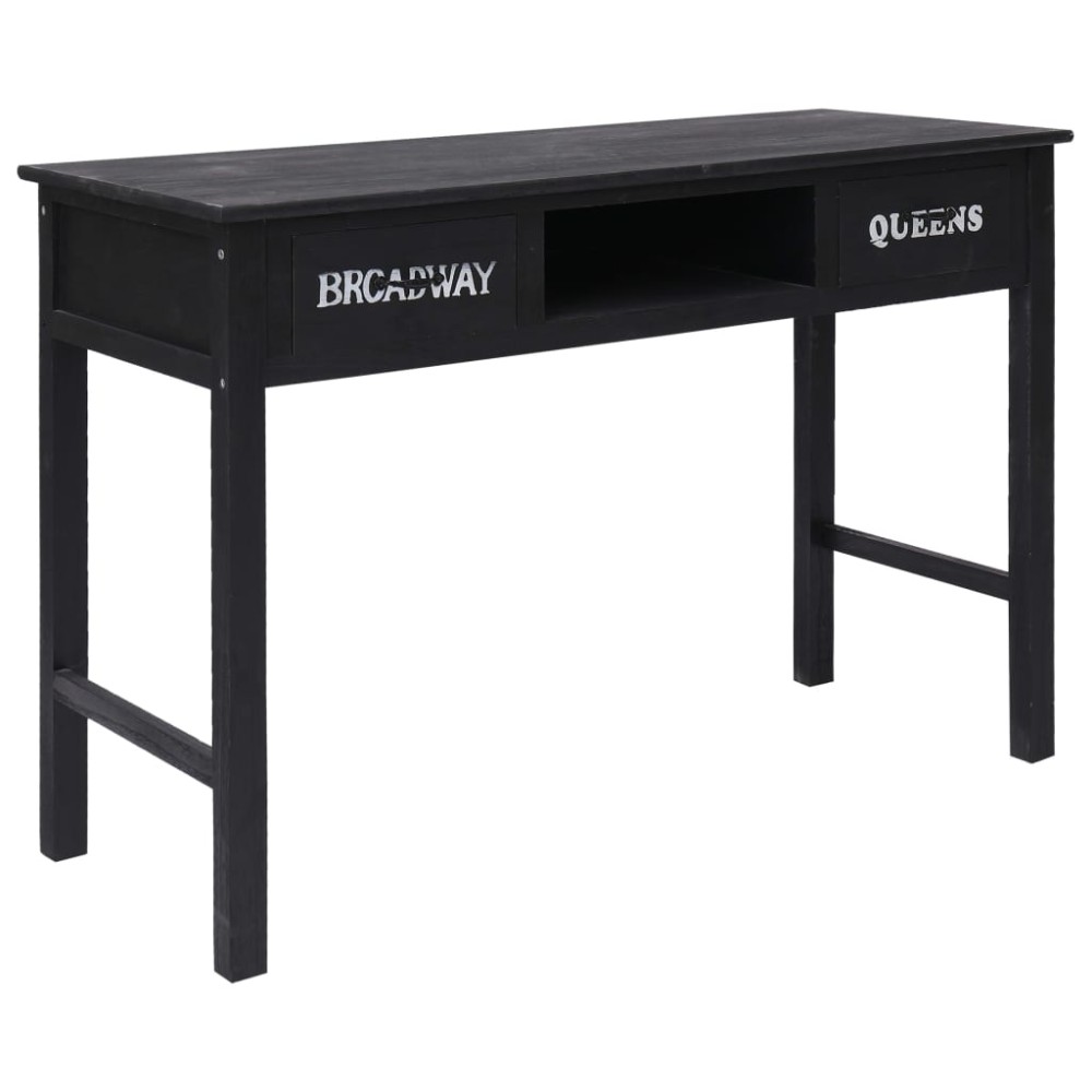 vidaXL Τραπέζι Κονσόλα Μαύρο 110 x 45 x 76 εκ. Ξύλινο