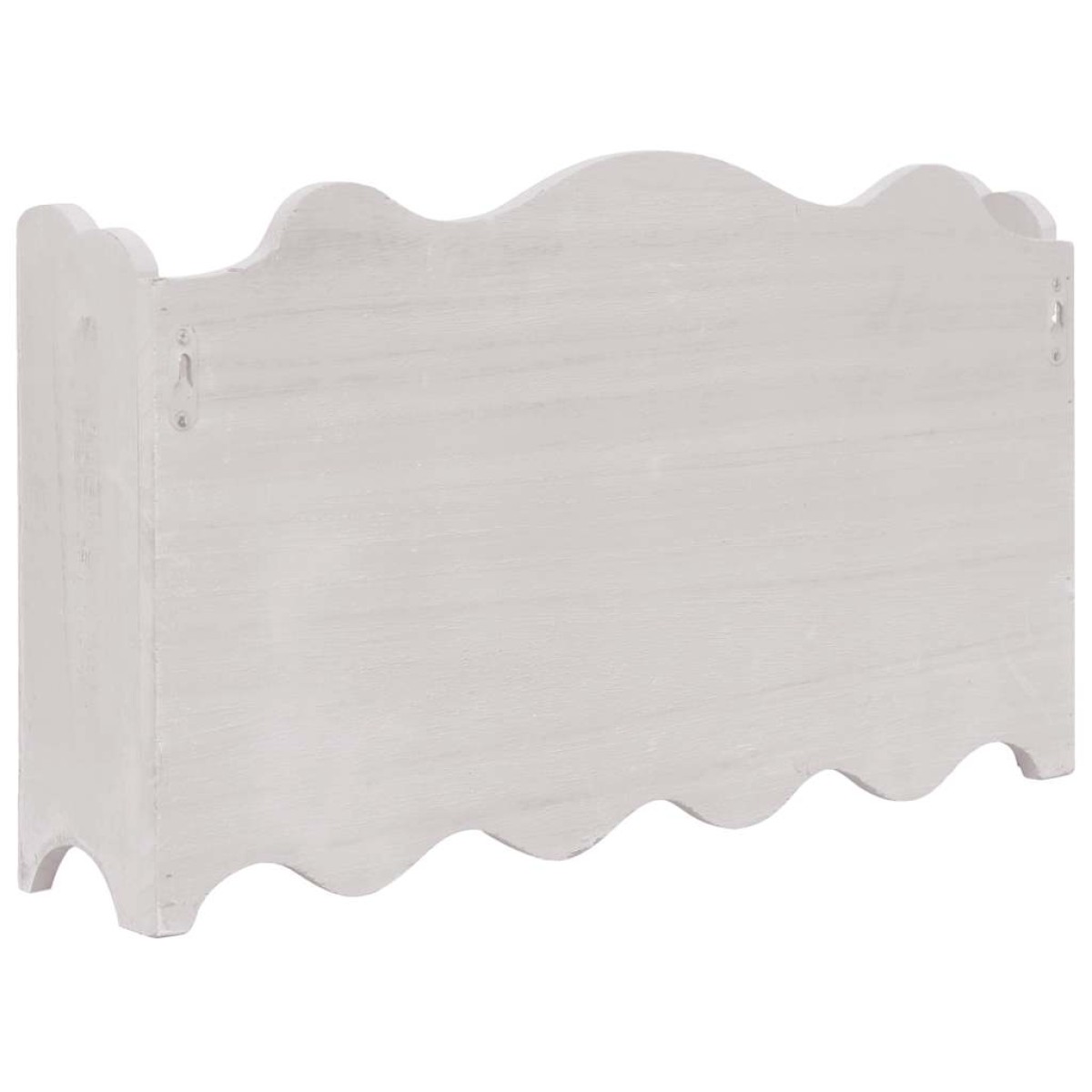 vidaXL Κρεμάστρα Τοίχου Λευκή 50 x 10 x 30 εκ. Ξύλινη