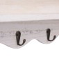 vidaXL Κρεμάστρα Τοίχου Λευκή 50 x 10 x 30 εκ. Ξύλινη