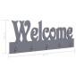vidaXL Κρεμάστρα Τοίχου «WELCOME» Γκρι 74 x 29,5  εκ.