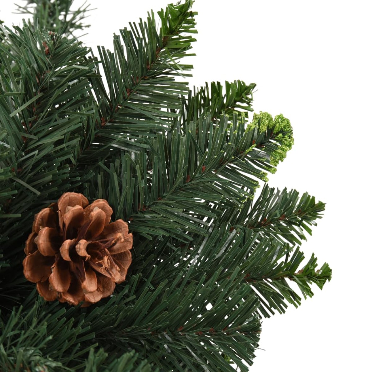 vidaXL Χριστουγεννιάτικο Δέντρο Τεχνητό Πράσινο 180 εκ. με Κουκουνάρια