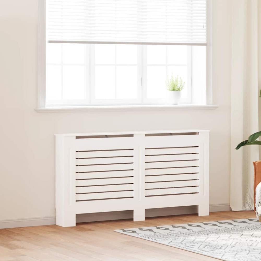 vidaXL Κάλυμμα Καλοριφέρ Λευκό 152 x 19 x 81,5 εκ. από MDF
