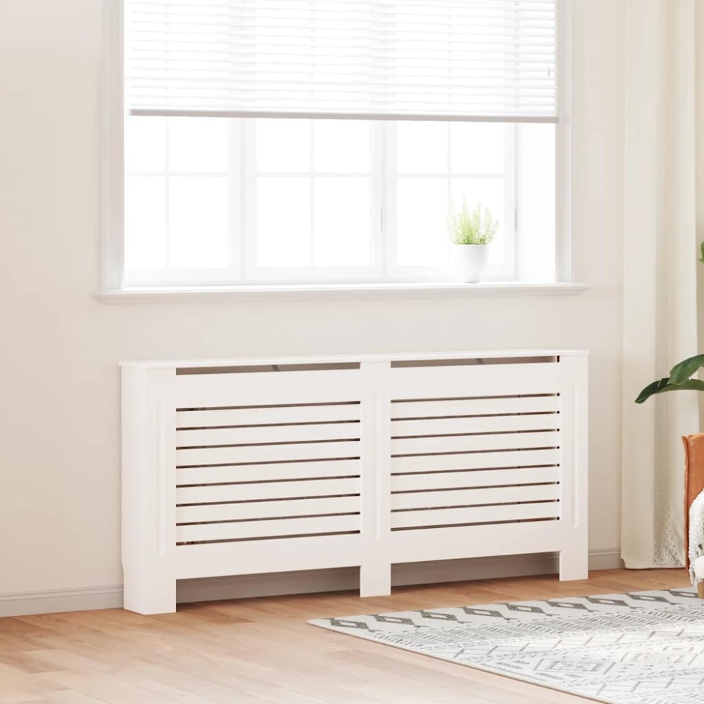 vidaXL Κάλυμμα Καλοριφέρ Λευκό 172 x 19 x 81,5 εκ. από MDF