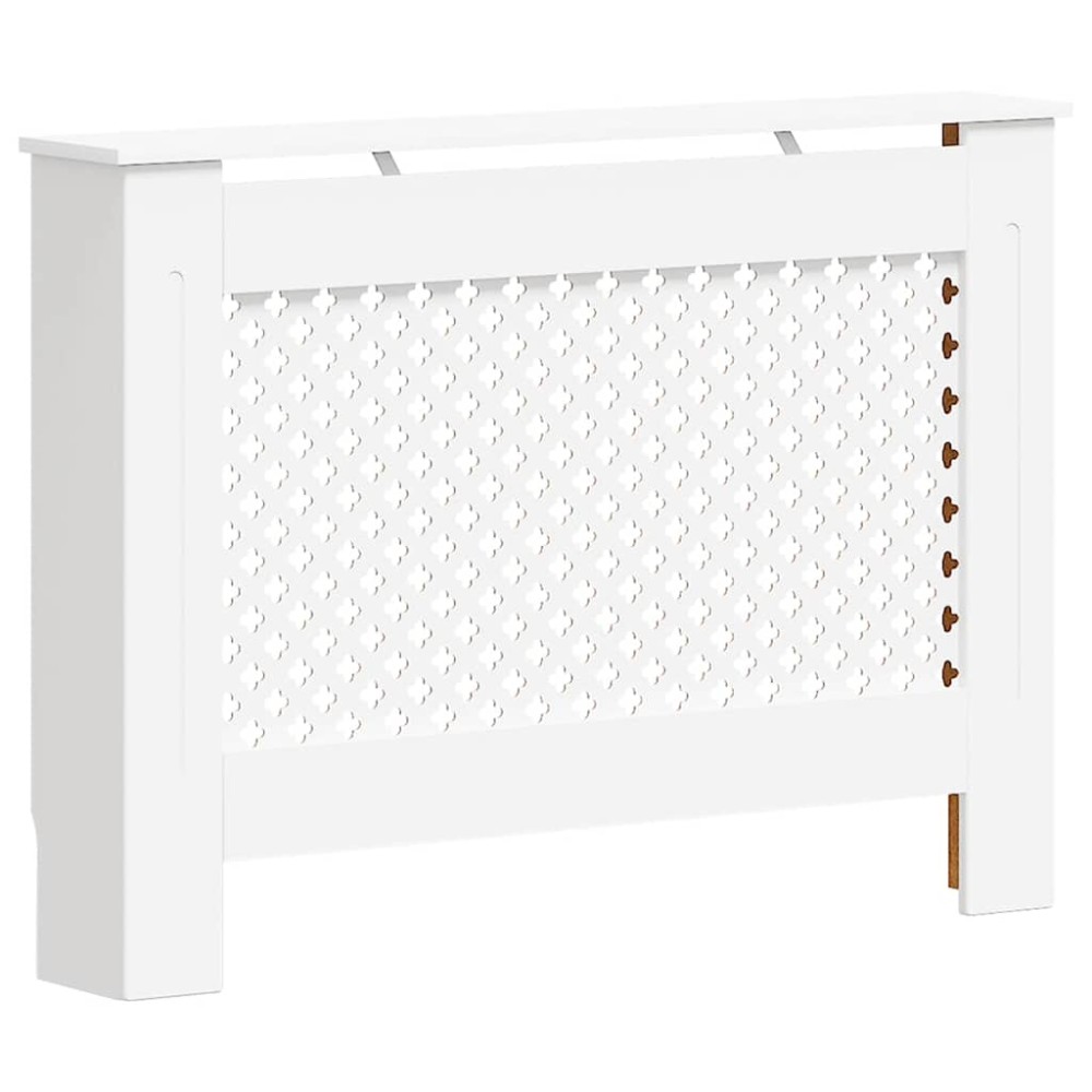 vidaXL Κάλυμμα Καλοριφέρ Λευκό 112 x 19 x 81,5 εκ. από MDF