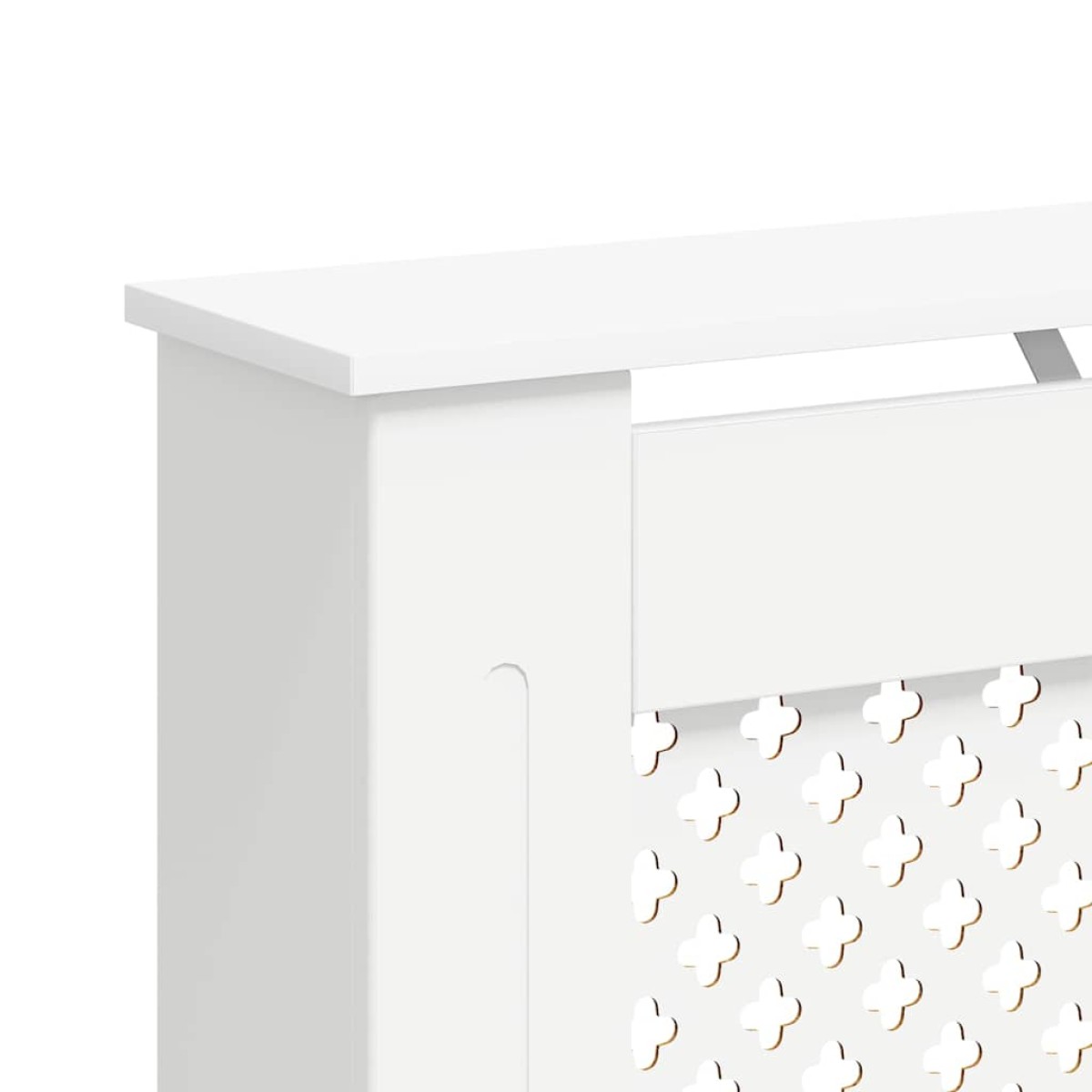 vidaXL Κάλυμμα Καλοριφέρ Λευκό 112 x 19 x 81,5 εκ. από MDF