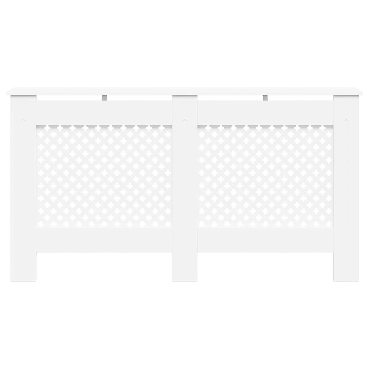 vidaXL Κάλυμμα Καλοριφέρ Λευκό 152 x 19 x 81,5 εκ. από MDF
