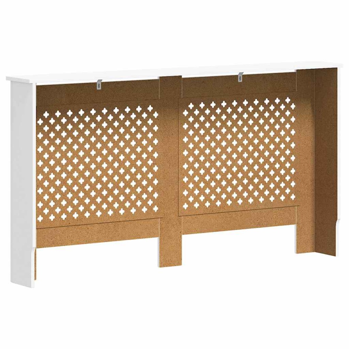 vidaXL Κάλυμμα Καλοριφέρ Λευκό 152 x 19 x 81,5 εκ. από MDF