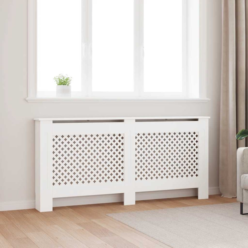 vidaXL Κάλυμμα Καλοριφέρ Λευκό 172 x 19 x 81,5 εκ. από MDF