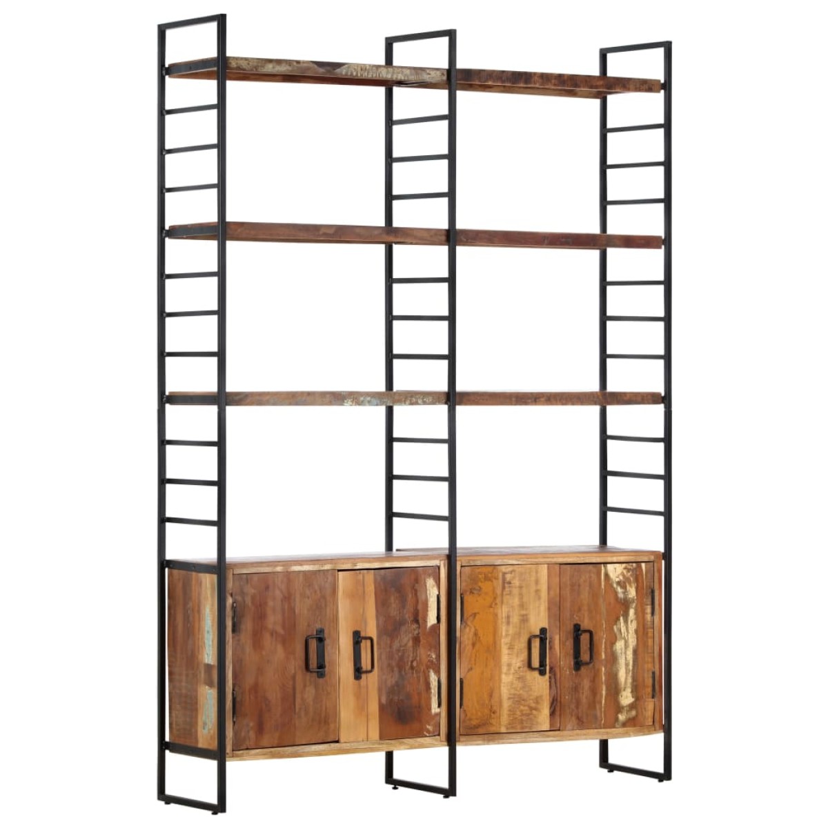 vidaXL Βιβλιοθήκη με 4 Επίπεδα 124x30x180 εκ. Μασίφ Ανακυκλωμένο Ξύλο