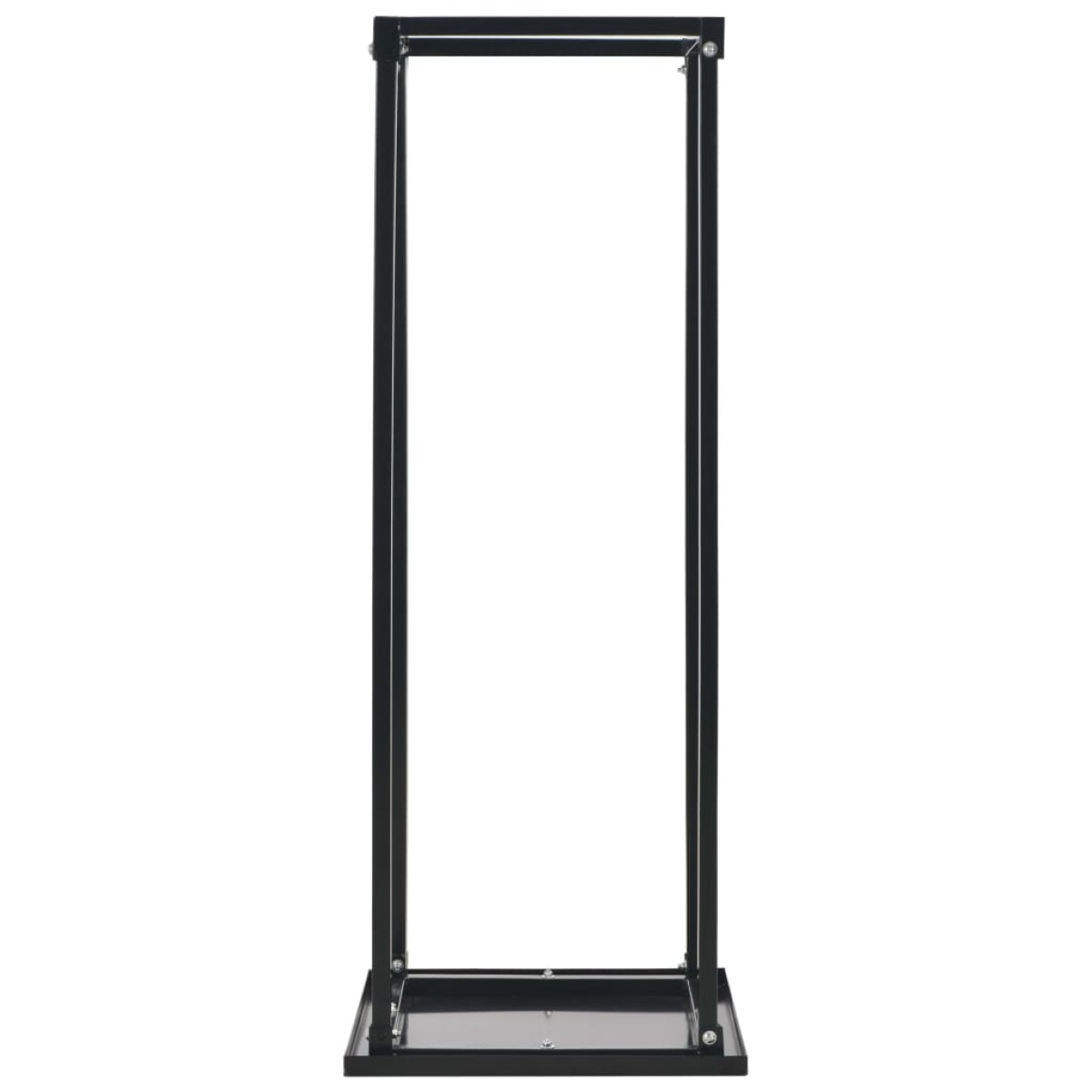 vidaXL Ράφι Καυσόξυλων με Βάση Μαύρο 37 x 37 x 113 εκ. Ατσάλινο