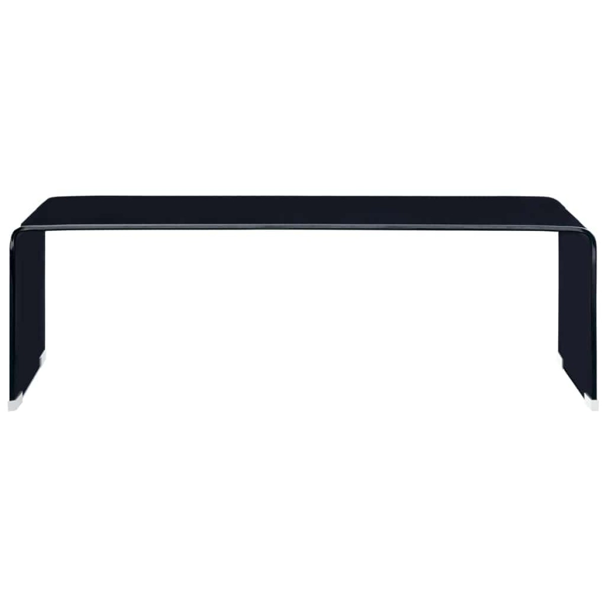 vidaXL Τραπεζάκι Σαλονιού Μαύρο 98 x 45 x 31 εκ. από Ψημένο Γυαλί