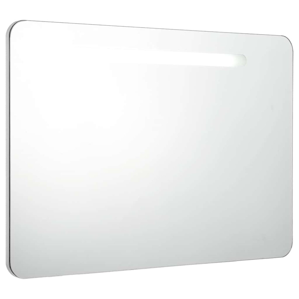 vidaXL Ντουλάπι Μπάνιου με Καθρέφτη και Φωτισμό LED 80 x 9,5 x 55 εκ.