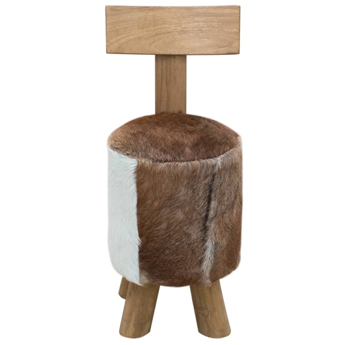 vidaXL Σκαμπό Καφέ από Μασίφ Ξύλο Teak