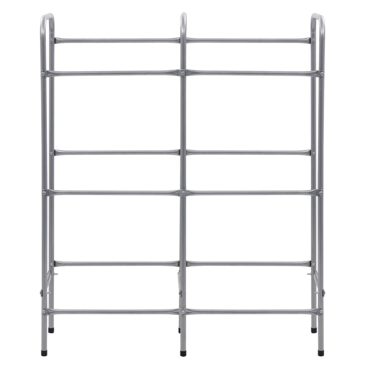 vidaXL Ράφι Αποθήκευσης για 3 Κιβώτια Ασημί 96x33x116 εκ. Ατσάλινο