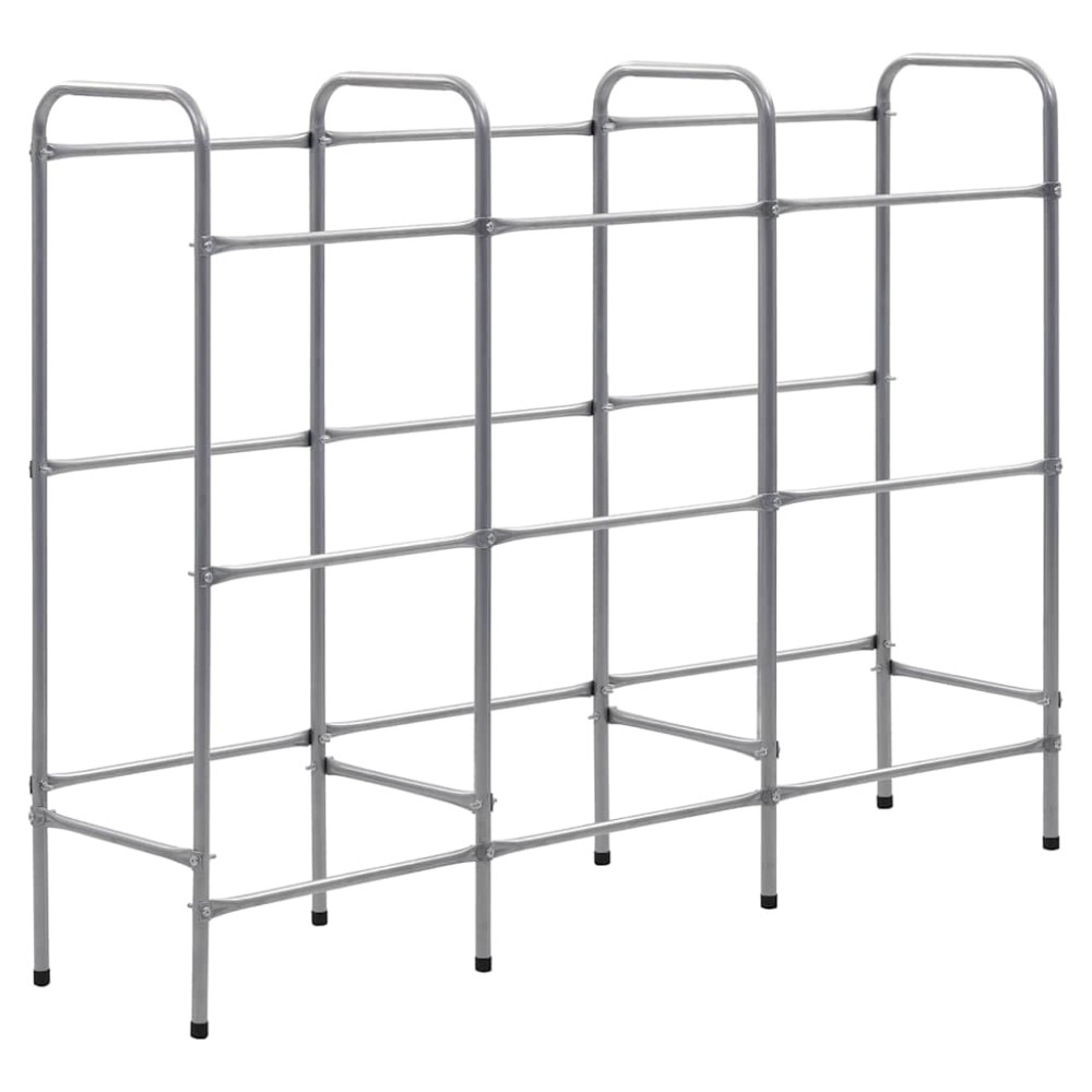 vidaXL Ράφι Αποθήκευσης για 9 Κιβώτια Ασημί 145x33x116 εκ. Ατσάλινο