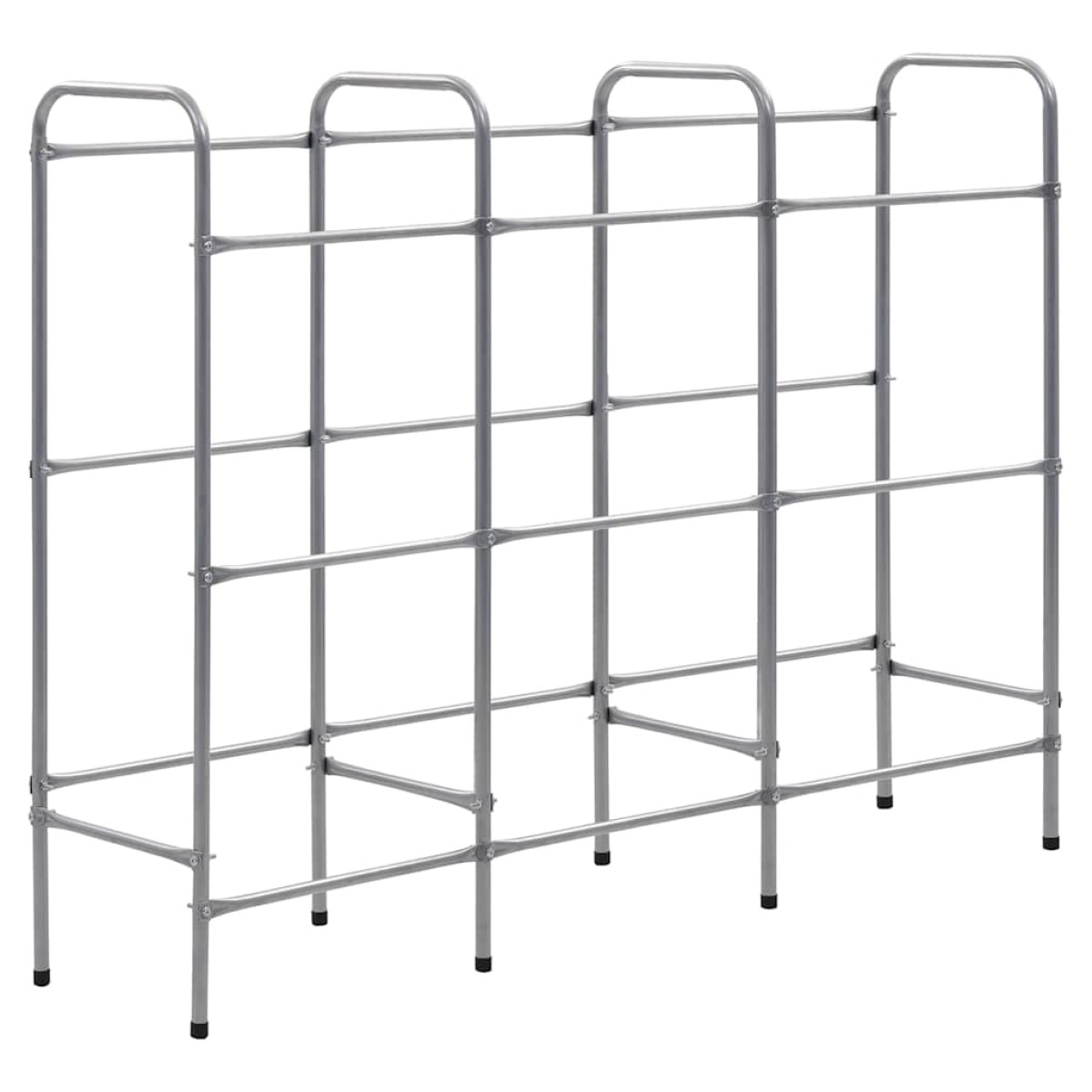 vidaXL Ράφι Αποθήκευσης για 9 Κιβώτια Ασημί 145x33x116 εκ. Ατσάλινο