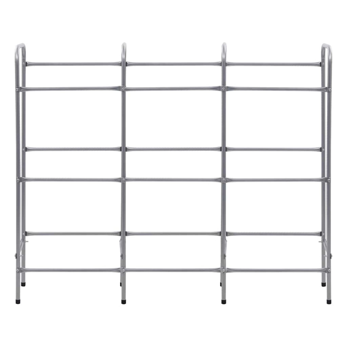 vidaXL Ράφι Αποθήκευσης για 9 Κιβώτια Ασημί 145x33x116 εκ. Ατσάλινο