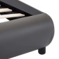vidaXL Πλαίσιο Κρεβατιού με LED Γκρι 100x200 εκ. Συνθετικό Δέρμα
