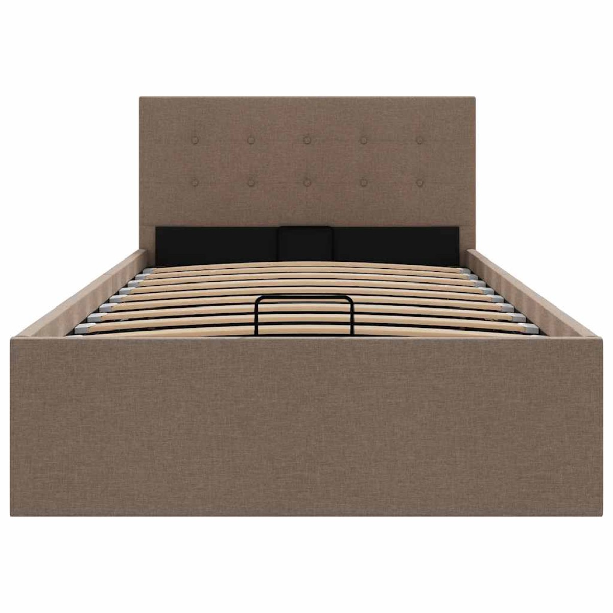 vidaXL Πλαίσιο Κρεβατιού με Αποθηκ. Χώρο Taupe 90x200 εκ. Υφασμάτινο