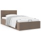 vidaXL Πλαίσιο Κρεβατιού με Αποθηκ. Χώρο Taupe 90x200 εκ. Υφασμάτινο