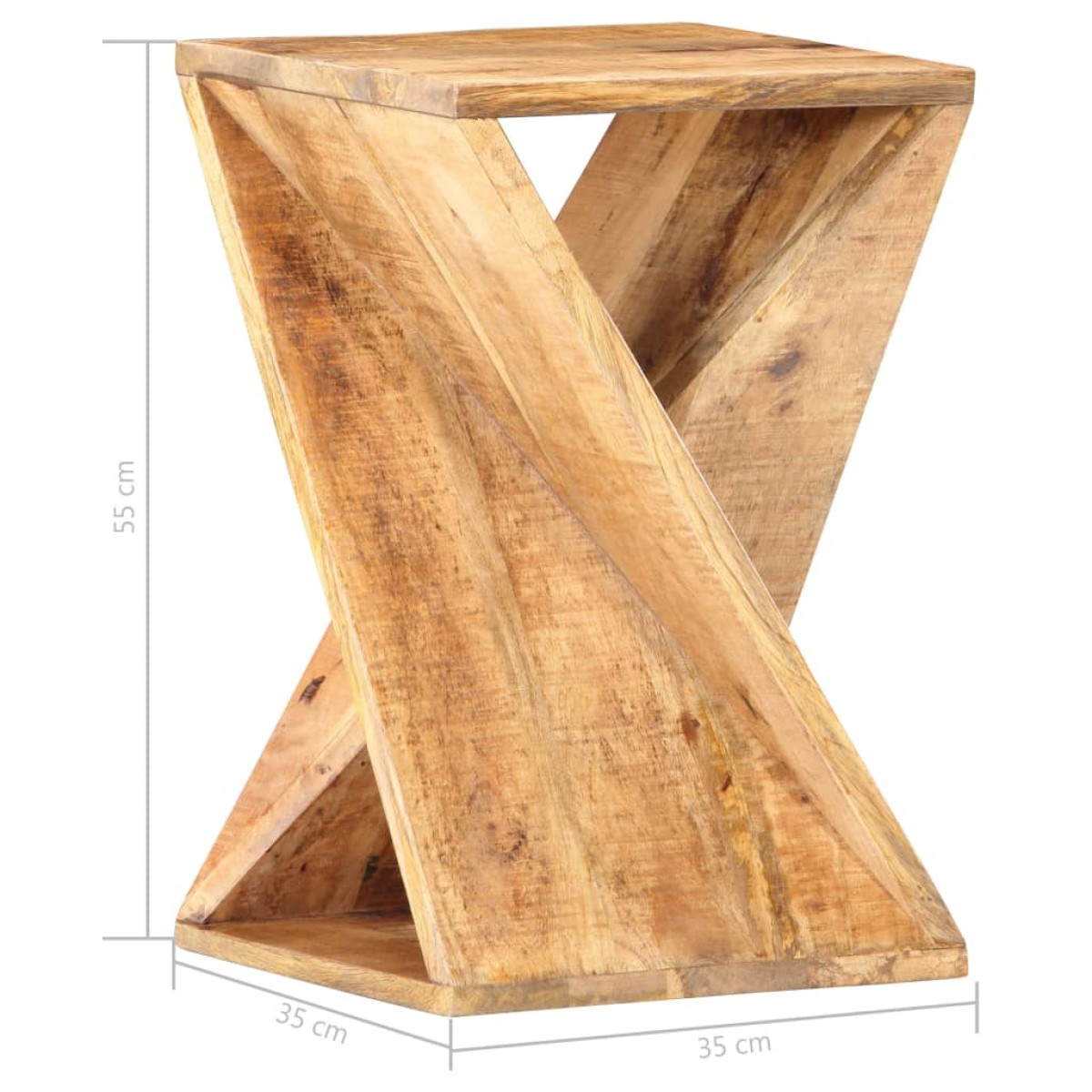 vidaXL Συρταριέρα 35 x 35 x 55 εκ. από Μασίφ Ξύλο Μάνγκο