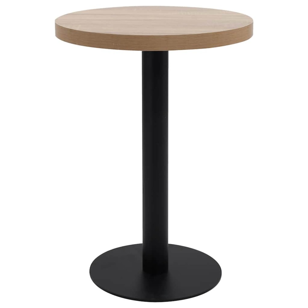 vidaXL Τραπέζι Bistro Ανοιχτό Καφέ 60 εκ. από MDF