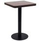 vidaXL Τραπέζι Bistro Σκούρο Καφέ 50 x 50 εκ. από MDF