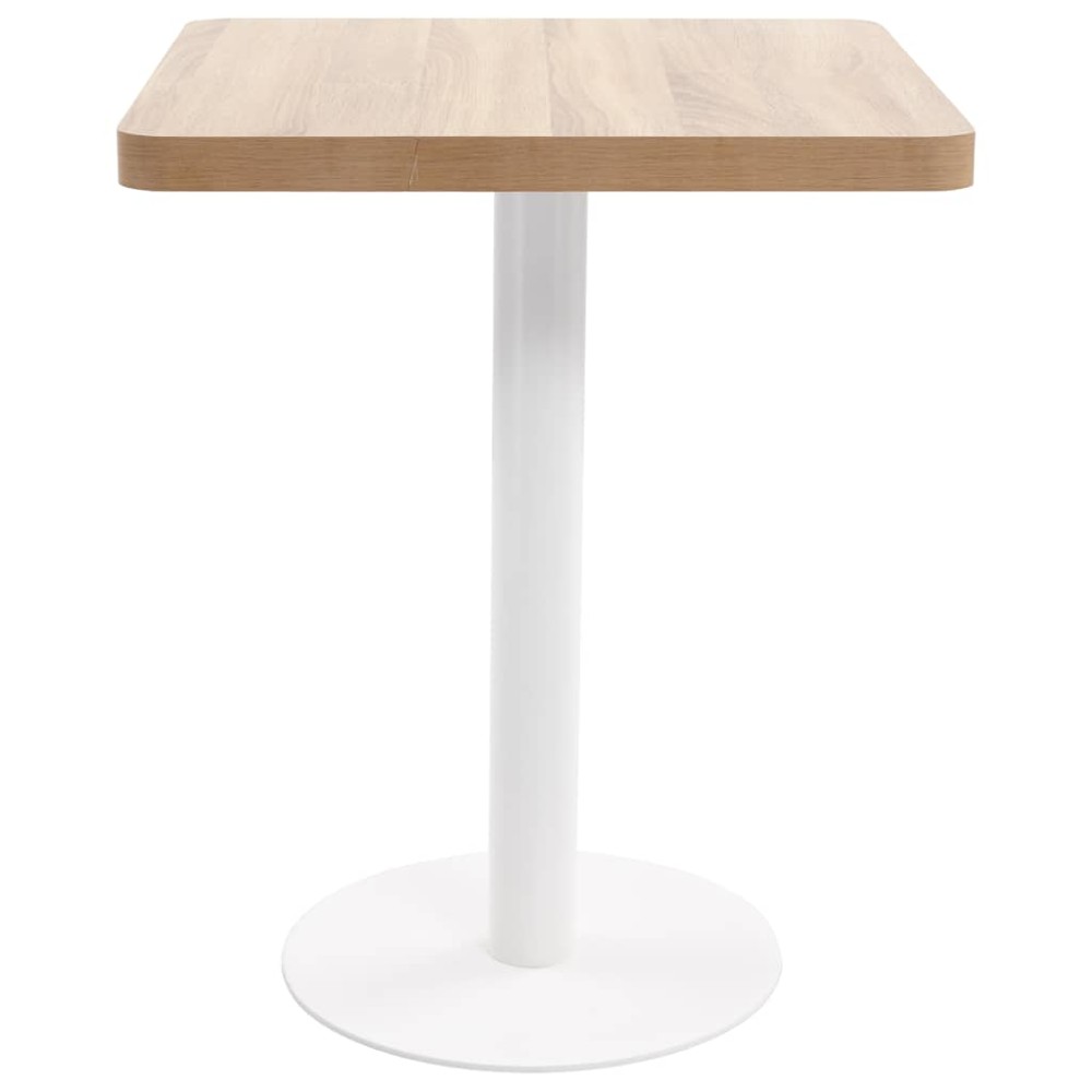 vidaXL Τραπέζι Bistro Ανοιχτό Καφέ 60 x 60 εκ. από MDF