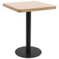 vidaXL Τραπέζι Bistro Ανοιχτό Καφέ 60 x 60 εκ. από MDF