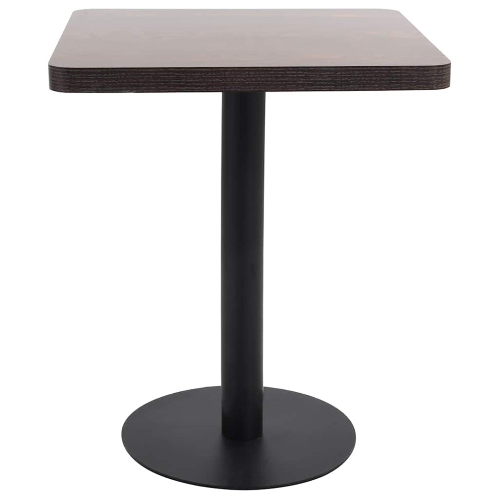 vidaXL Τραπέζι Bistro Σκούρο Καφέ 60 x 60 εκ. από MDF