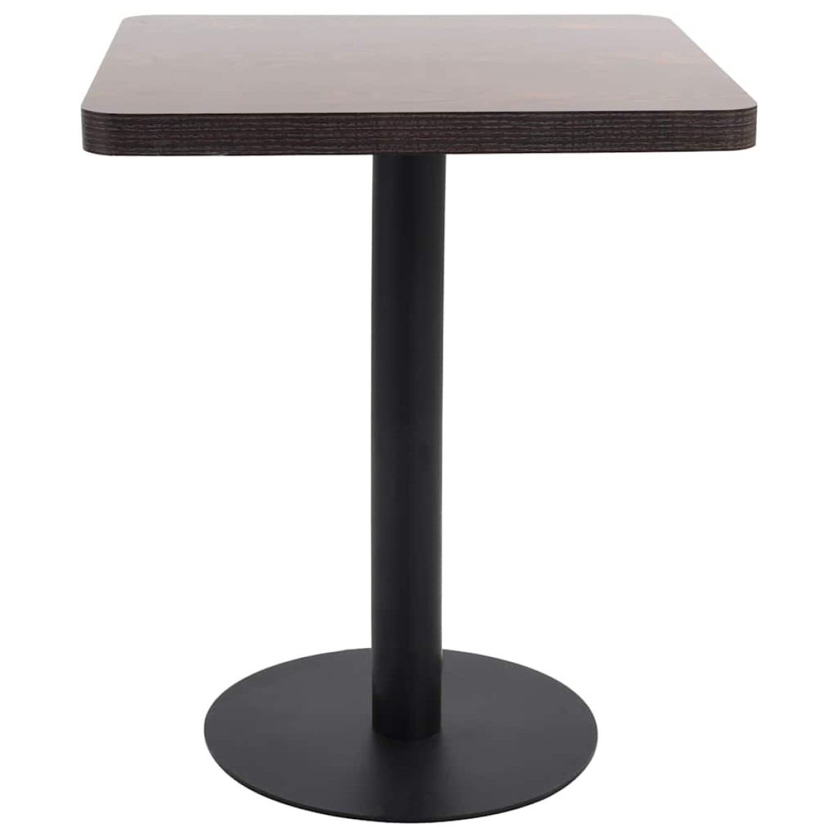 vidaXL Τραπέζι Bistro Σκούρο Καφέ 60 x 60 εκ. από MDF