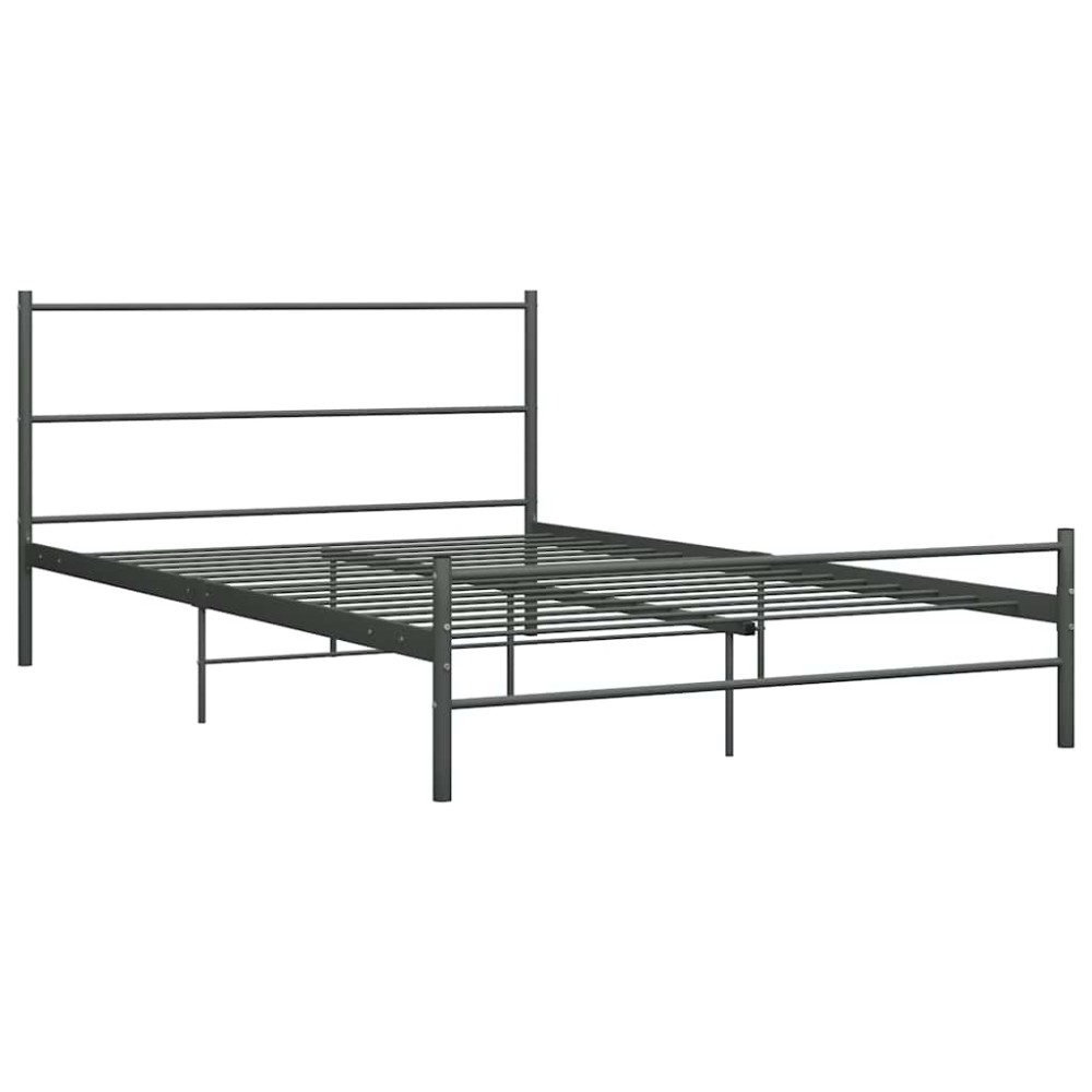 vidaXL Πλαίσιο Κρεβατιού Γκρι 160 x 200 εκ. Μεταλλικό