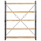 vidaXL Βιβλιοθήκη με 5 Επίπεδα 140 x 30 x 180 εκ. Μασίφ Ξύλο Μάνγκο