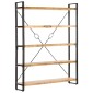 vidaXL Βιβλιοθήκη με 5 Επίπεδα 140 x 30 x 180 εκ. Μασίφ Ξύλο Μάνγκο