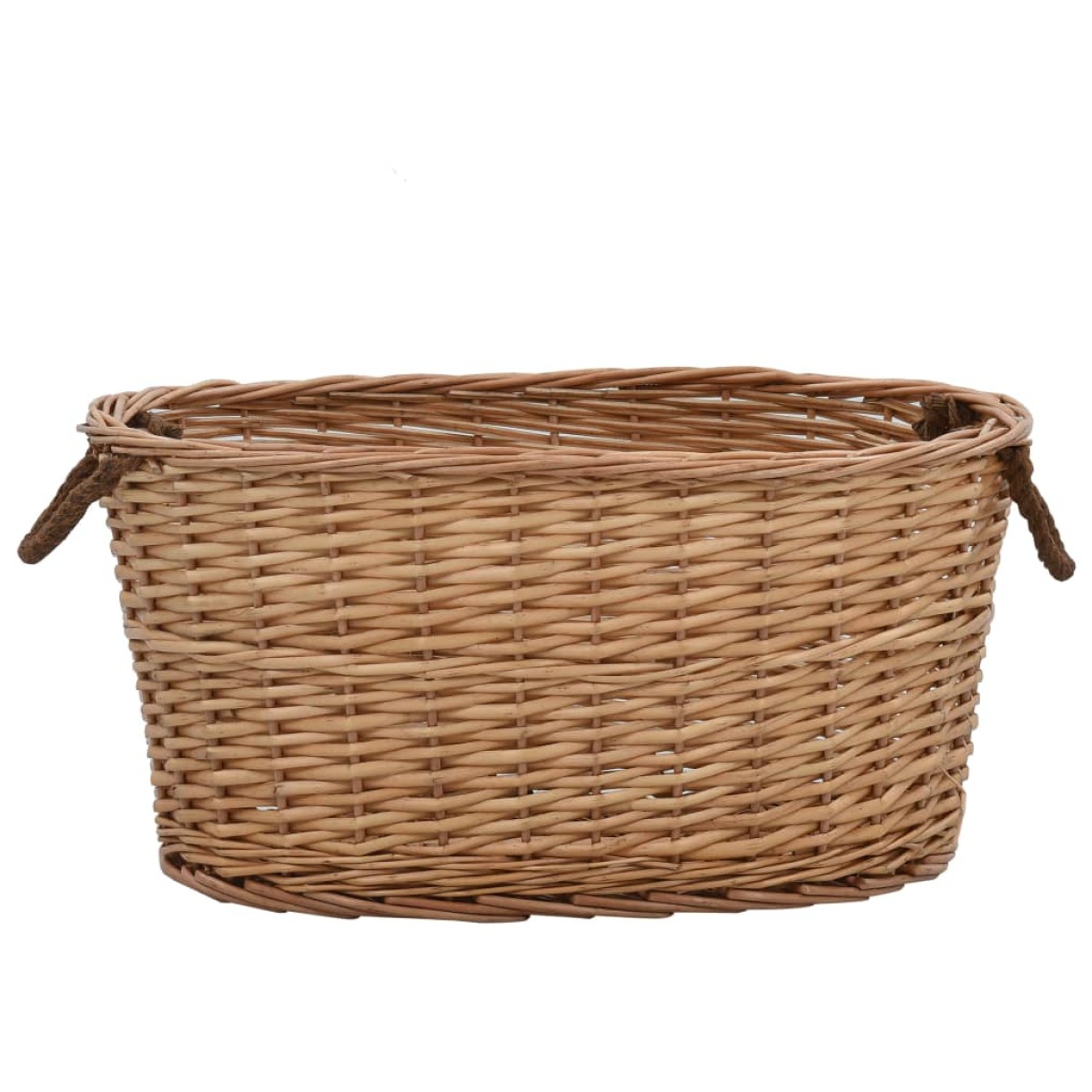 vidaXL Καλάθι Καυσόξυλων με Λαβές Μεταφοράς 58x42x29 εκ. Φυσική Ιτιά