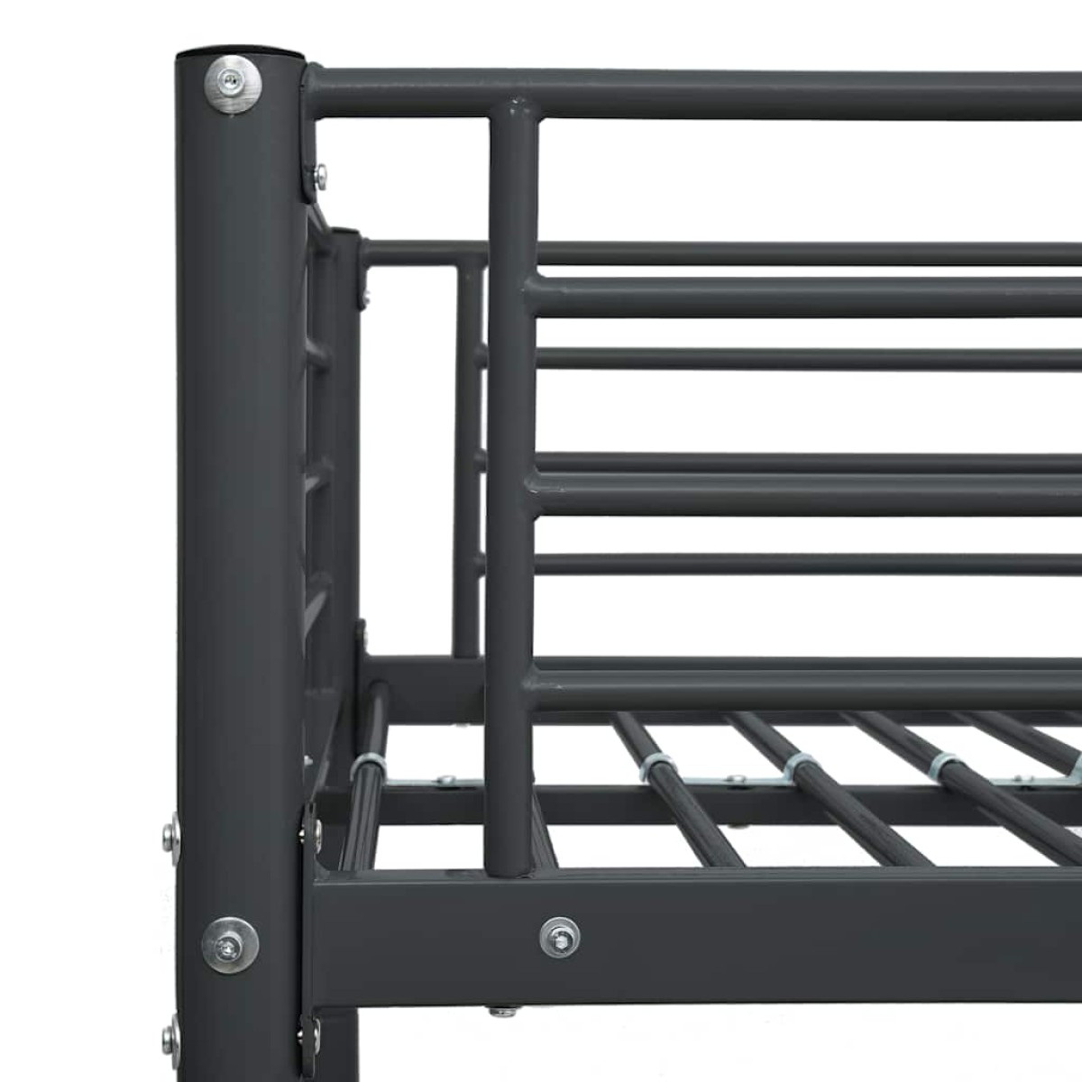 vidaXL Πλαίσιο Κουκέτας Μαύρο 140x200 εκ. / 90x200 εκ. Μεταλλικό