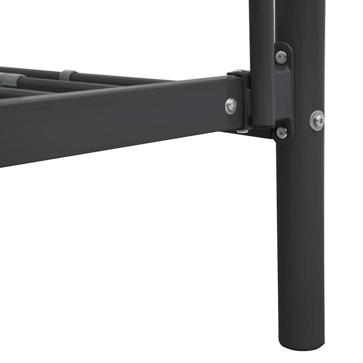 vidaXL Πλαίσιο Κουκέτας Μαύρο 140x200 εκ. / 90x200 εκ. Μεταλλικό