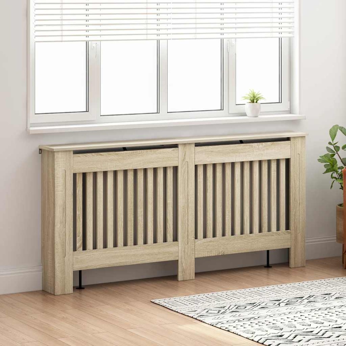 vidaXL Κάλυμμα Καλοριφέρ 172 x 19 x 81 εκ. από MDF
