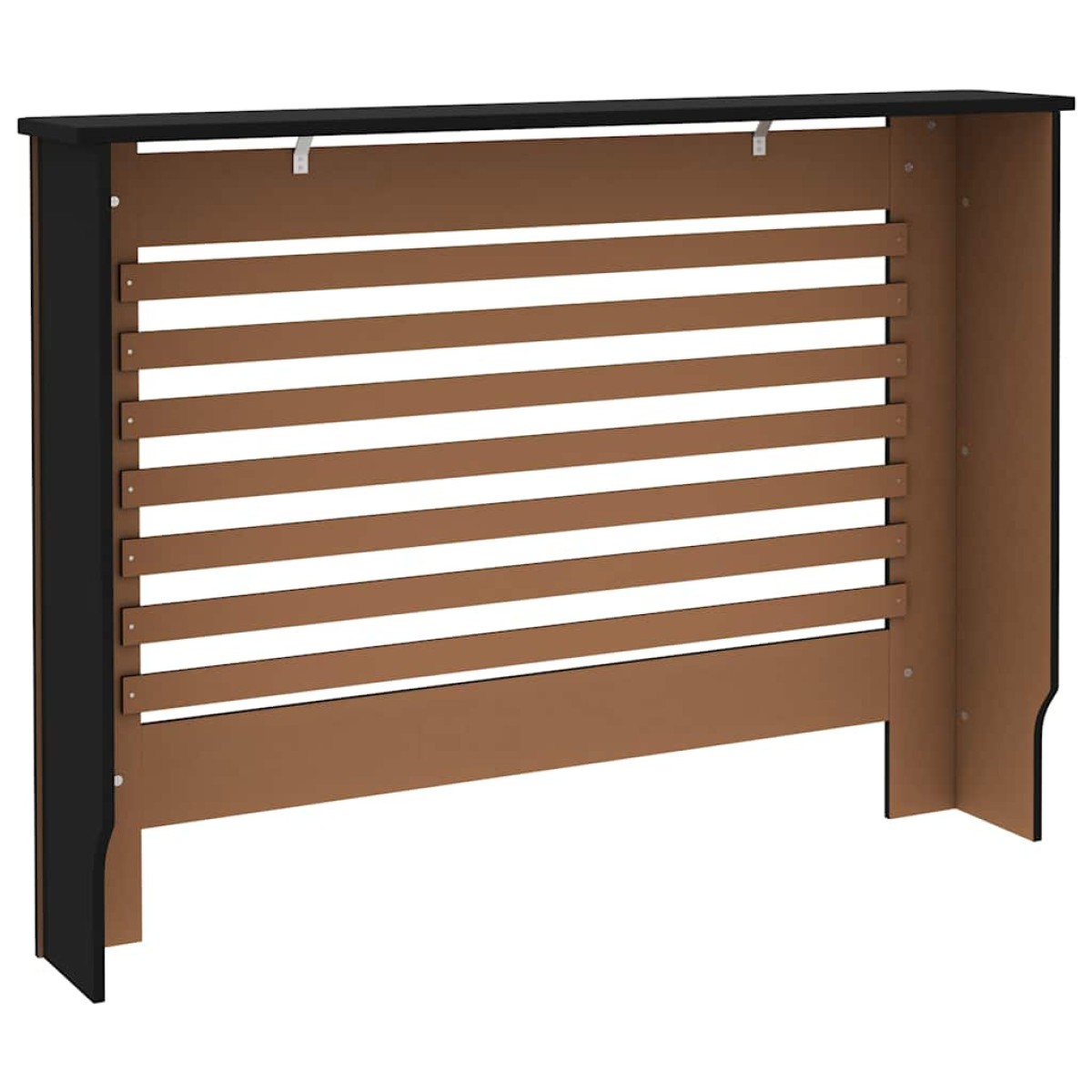 vidaXL Κάλυμμα Καλοριφέρ Μαύρο 112 x 19 x 81 εκ. από MDF